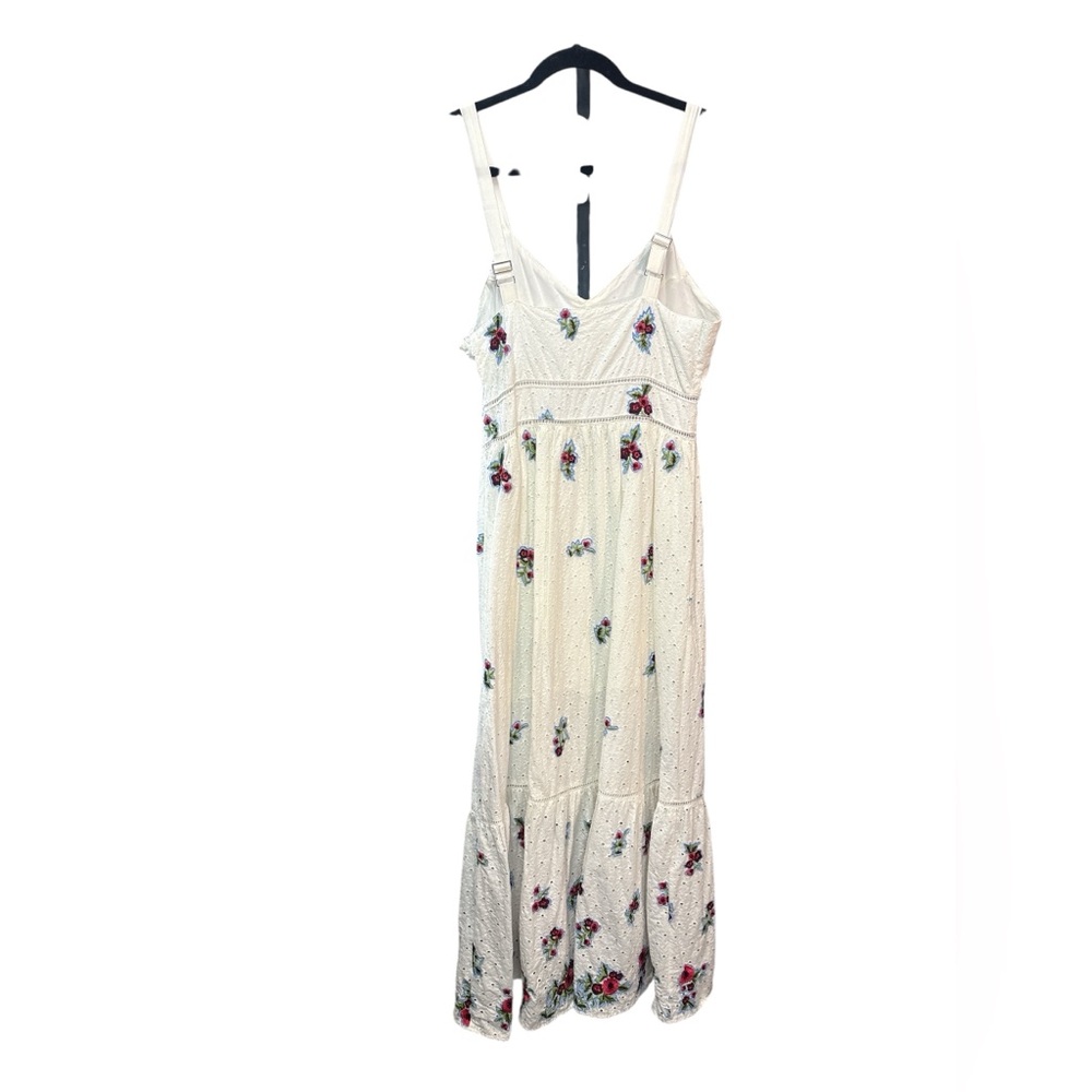 Avec Les Filles Anthropologie White Embroidered Maxi Dress $168 MSRP‎ Size 8 - Picture 4 of 4